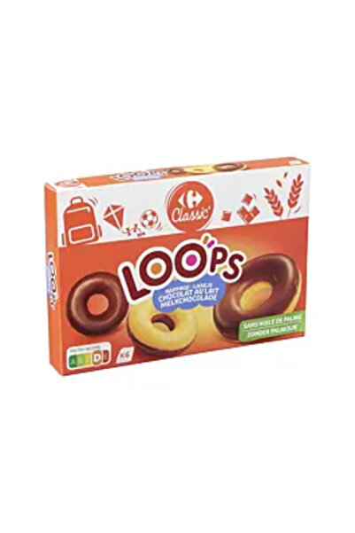 Carrefour Classic Inele glazurate cu ciocolată 180 G