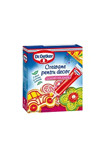 Dr. Oetker Pixuri pentru decorare cu glazură de zahăr, 4 culori