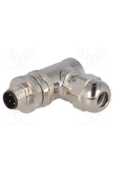 OEM Conector M12 TE Connectivity T4113512041-000, mufă, PIN 4, tată, 250V, în...