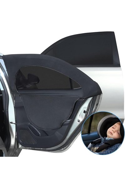 GENERAL 2-Piece Car Side Window Fly Protection Curtains, Breathable Mesh Cove...