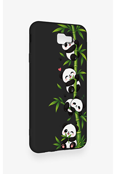 Vip Case Samsung J7 Prime Uyumlu Sevimli Panda Bambu Desenli Silikon Kılıf