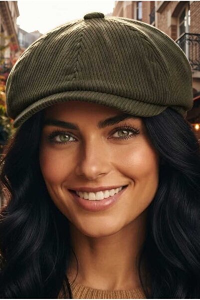 Uniquetrenders Women's Corduroy Cap with Elastic Back