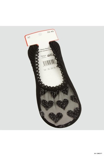 ZERO LAND Concepta Heart Babet (20505) Socks Black