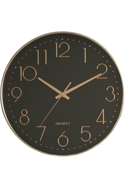 Arabest Wall Clock, Silent Non Ticking Quality Quartz Battery Operated, Round...