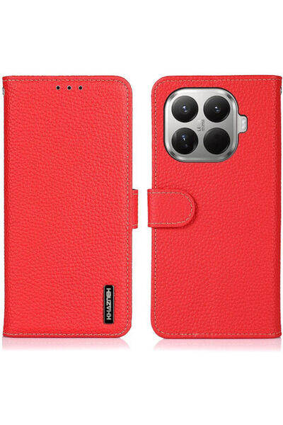 Other Khazneh Κόκκινο Πορτοφόλι από Δέρμα Λίτσι για Xiaomi 17t Pro 5g