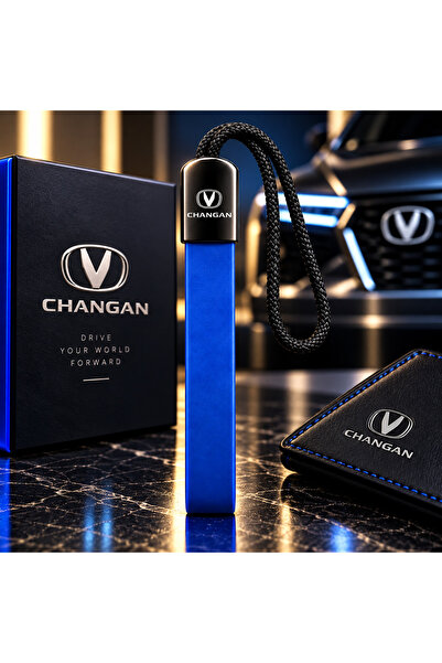CHANGAN سلسلة مفاتيح سيارة فاخرة مع حلقة مضفرة، حامل مفاتيح معدني متين ومرن، ...