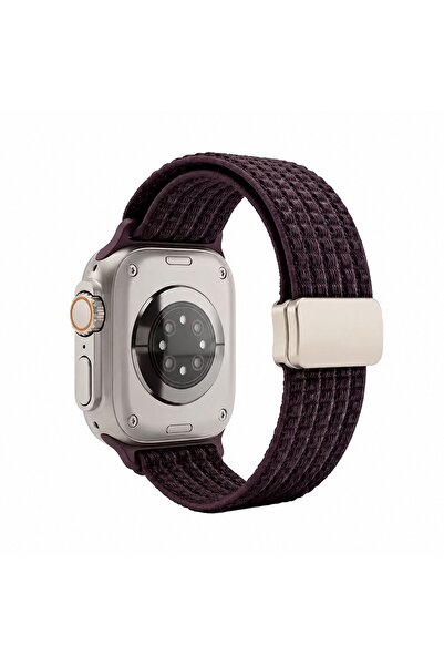 Alstrap Apple Watch 11-10(46mm) 9 8 7 (45mm) 6 5 4 SE(44mm) Uyumlu Manyetik T...