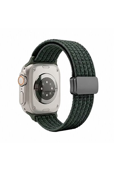 Alstrap Apple Watch 12-11-10(46mm) 9 8 7 (45mm) 6 5 4 SE(44mm) Uyumlu Manyeti...