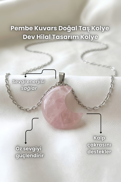 Elifsu Jewelry Red Agate, Amethyst, Pink Quartz Natural Stone Pendant Giant C...