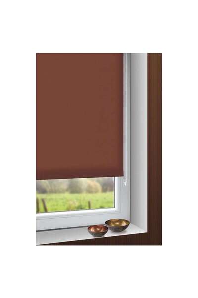 OEM Gardinia Mini Termo roller blind, aluminized fabric, chocolate brown, opa...