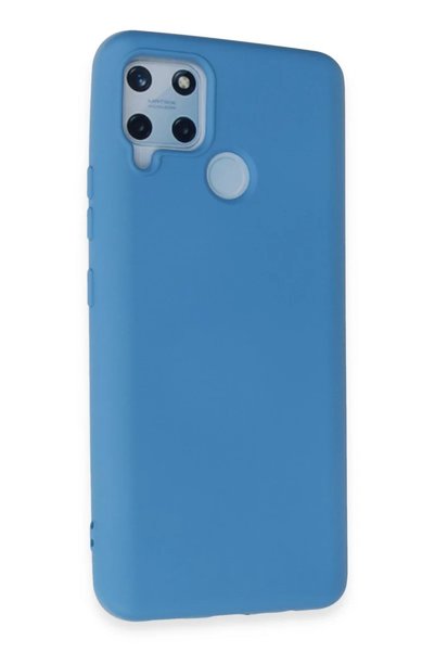 ELİSY Realme C15 Compatible Case Nano Velvet Silicone - Blue