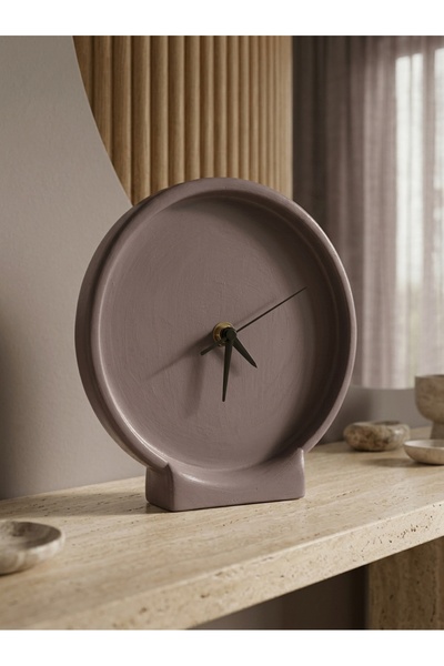 KAVELD Solo Series Minimalist Dekoratif Masa Saati – Mermer Döküm, Rakam Sız ...
