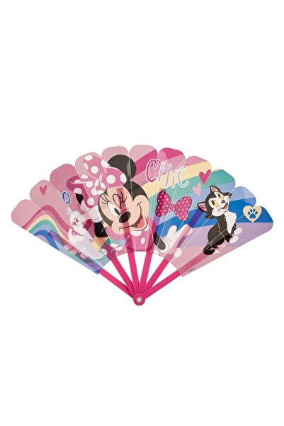 ARIMAT Evantai pliabil Minnie pentru copii, Roz, 24 cm, Ușor, pentru vară și ...