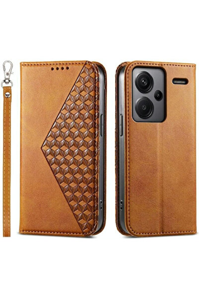 OEM Κυβική Υφή Πλέγματος Βιβλίου Κίτρινο (Xiaomi Redmi Note 13 Pro Plus 5G)