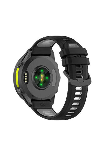 OEM Garmin Forerunner 970 22mm Λουράκι Σιλικόνης Μαύρο Γκρι