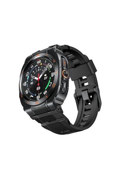 OEM Samsung Galaxy Watch Ultra 2025 47mm Θήκη και Λουράκι Σιλικόνης Μαύρο