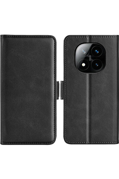 OEM Διπλό Πορτοφόλι με Κούμπωμα Μαύρο (Redmi Note 14 Pro+)