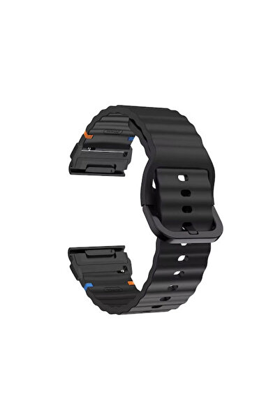 OEM Garmin Fenix 8/Fenix E 47mm Λουράκι Σιλικόνης Μαύρο