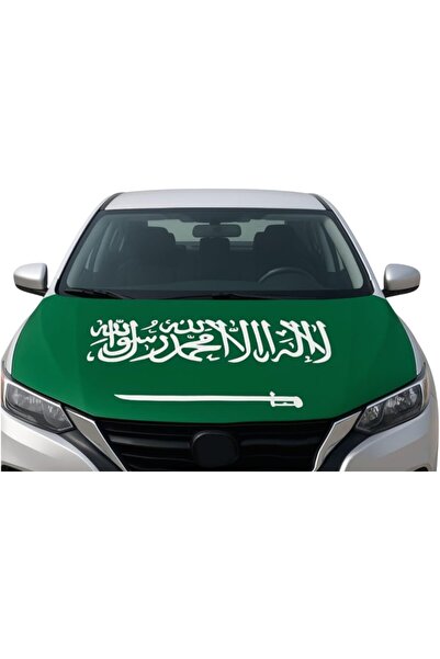 Generic Saudi National Day Car Bonnet Cover – Premium Green Flag Sword Design...