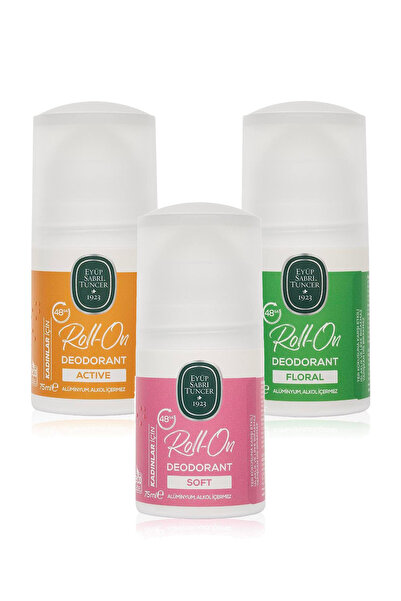 Eyüp Sabri Tuncer Soft Active Floral Kadın Roll On Deodorant 3x75 ml