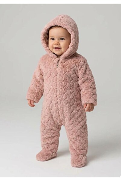 EFEYOO Kapüşonlu Welsoft Tulum 3-6,6-9,9-12,12-18 Ay Unisex Yenidoğan Bebek T...