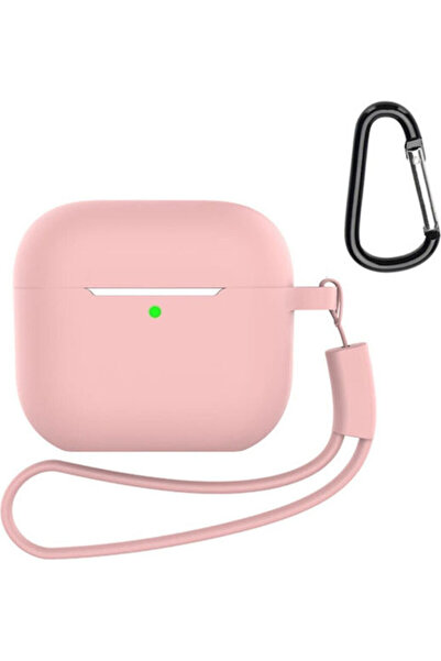 OEM Θήκη σιλικόνης με λουράκι σε ροζ χρώμα για Apple AirPods 4