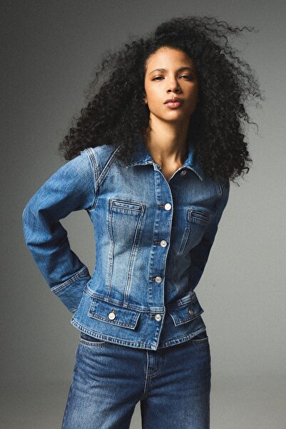 Bershka Crop denim ceket