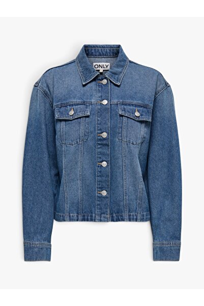 ONLY ONLMIKA L/S DNM JKT AKM MOCH Kadın Medium Blue Denim Ceket - 15352316