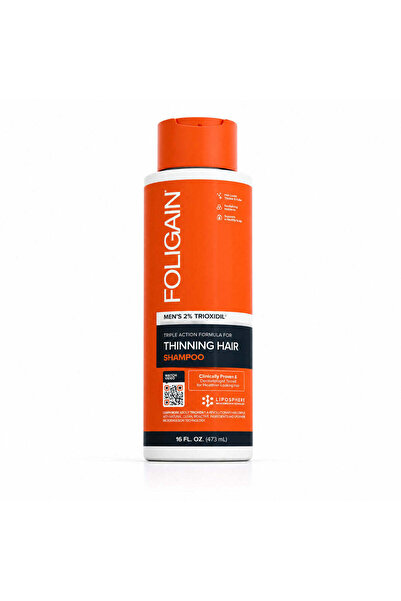 FOLIGAIN Șampon cu acțiune triplă pentru bărbați cu păr rar, 2% Trioxidil, 47...