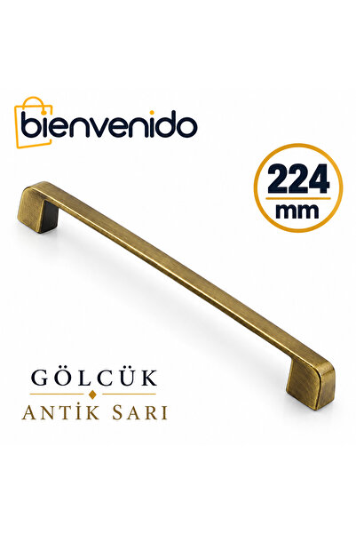Bienvenido Gölcük Oval Metal Eskitme Antik Sarı 224 Mm Mobilya Mutfak Çekmece...