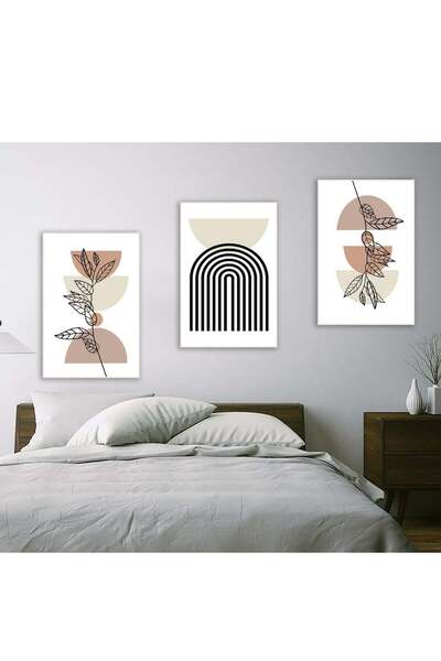 Droplyte Set Of 3 Framed Canvas Wall Arts Stretched Over Wooden Frame Paintin...