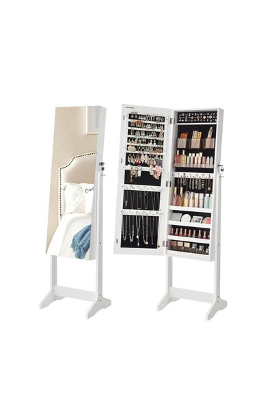 Songmics Home Oglindă de podea cu spațiu de depozitare bijuterii, Songmics, H...