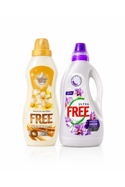 FREE Комплект Gold Heart балсам за коса 1л за 40 измивания + Ultra Orchid гел...