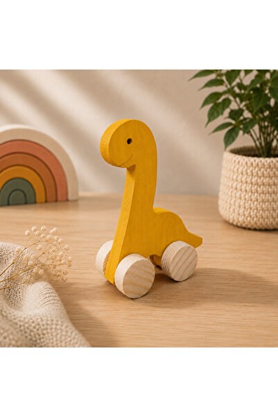 websunday Ahşap Oyuncak Dinosarus Doğal El Yapımı Oyuncak