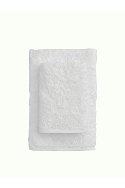 Soft Cotton Damask 550 GSM Pamuk Modal Jakarlı Havlu 2'li Set