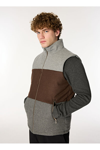 JEEP Men's Gray Block Vest J4WM-YLK7312