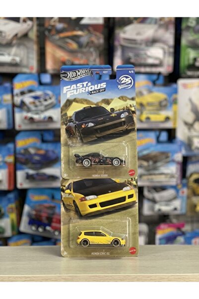 HOT WHEELS /Honda S200-Honda Cıvıc Eg Fast/Furıous Sılver serısı (2 model bir...