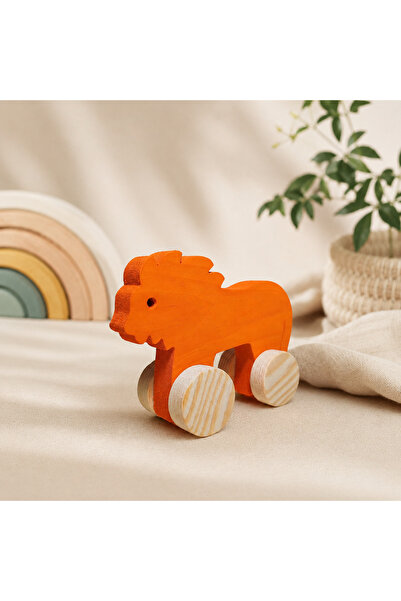 websunday Wooden Honey Toy Lion Natural Handmade Toy