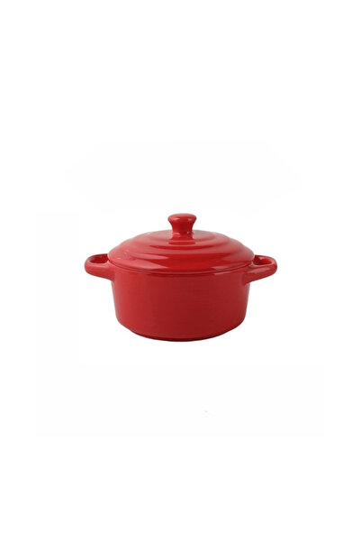 Generic Brand Veselă , bol , vas cu două mânere , bol ceramic , mediu , roșu