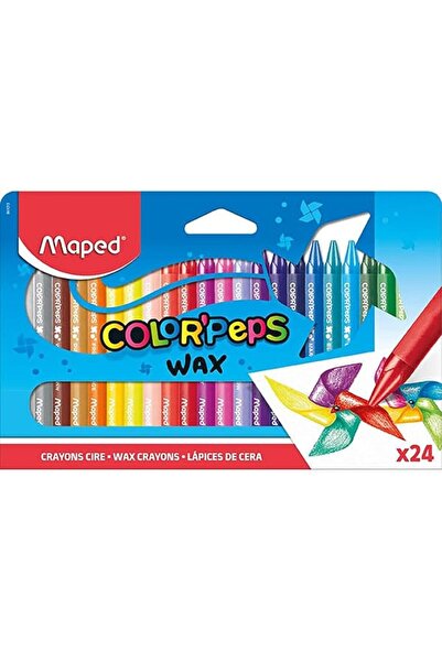 Maped Barb مابيد كولور بيبس واكس 861013 أقلام تلوين شمعية، علبة تحتوي على 24 ...