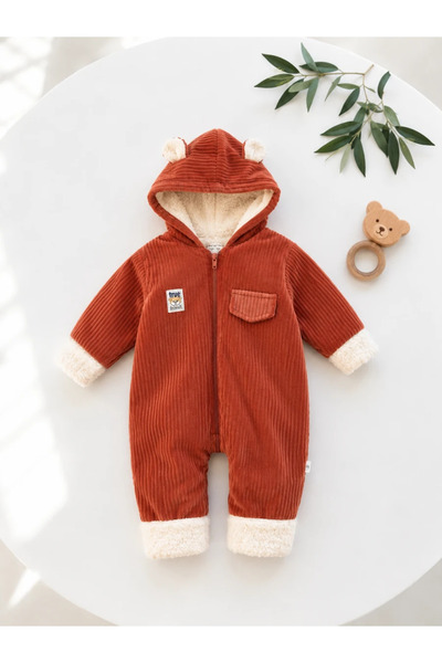 hümabebe Welsoft Lined Outer Velvet Soft Outerwear Jumpsuit (Order One Size L...