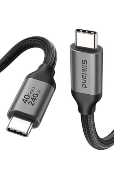 Silkland كابل Thunderbolt 4 متوافق، كابل USB4 بطول 2 متر [مزامنة بيانات بسرعة...
