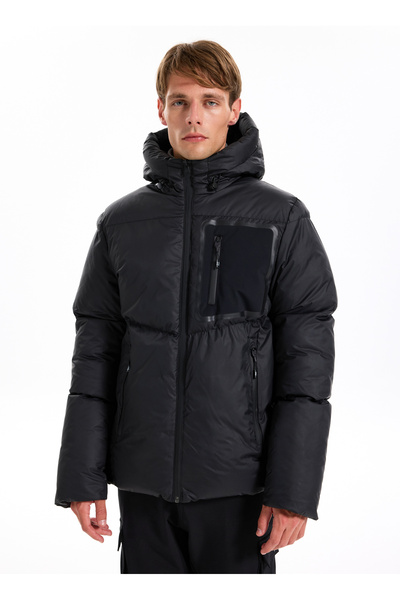 JEEP Black Men's Relaxed Quilted Coat J5WM-MNT7695