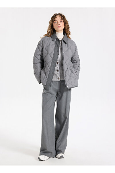 JEEP Grey Women's Loose Fit Trousers J5WL-PNT7075
