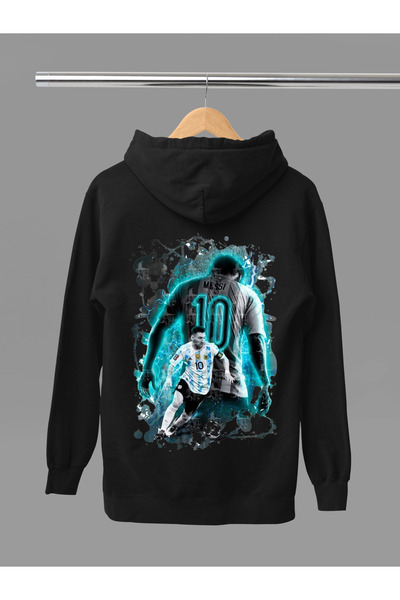 MAGORS Lionel Messi Printed Cotton Long Sleeved 3-Yarn Hooded Sweatshirt