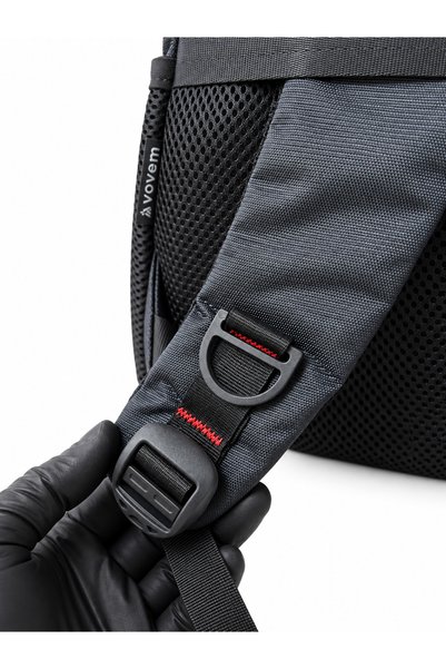 VOVEM Beyond Horizon Vector - Travel Backpack Large Size 25L 15.6" Laptop Compatible Multi-Compartment Backpack with Luggage Attachment Strap – Smoked/Black