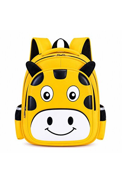 velve Ghiozdan copii pentru gradinita cu animalute 3D, 32 x 27 cm, Girafa gal...