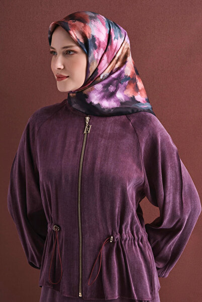 Armine Floral Patterned Sura Silk Scarf 9613Ds