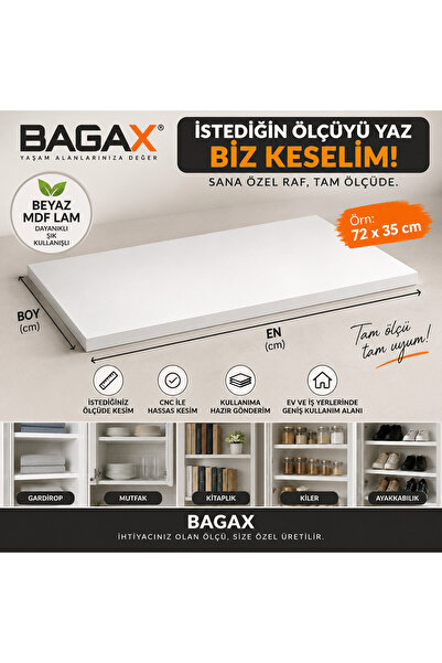 BAGAX Özel Ölçü Raf – İstenilen En ve Boyda Kesim – Mobilya / Dolap / Mutfak ...