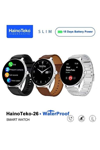 HAINOTEKO Haino Teko 26 Slim Smartwatch for Men, AMOLED Display, Bluetooth Ca...